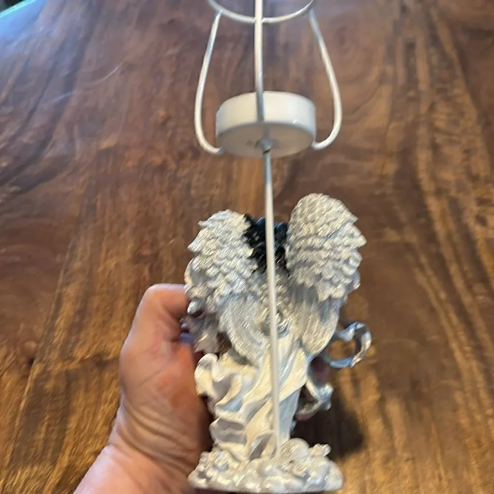 Home Interiors Dark Skinned Angel Tea Light Candle Holder-no shade
